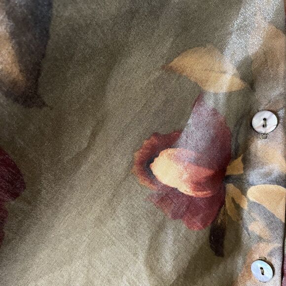 Vintage Jonathan Martin Top Womens XS/S Satiny Button Up Fairy Romantic 90's Y2K - Picture 8 of 16